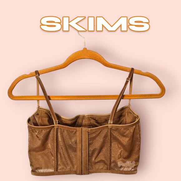 SKIMS Glissenette Cropped Corset Chai Small - Picture 2 of 10